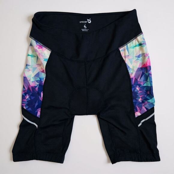 Baleaf Women’s 3D Padded Bike Shorts Geometric Print Size Large - Picture 1 of 8